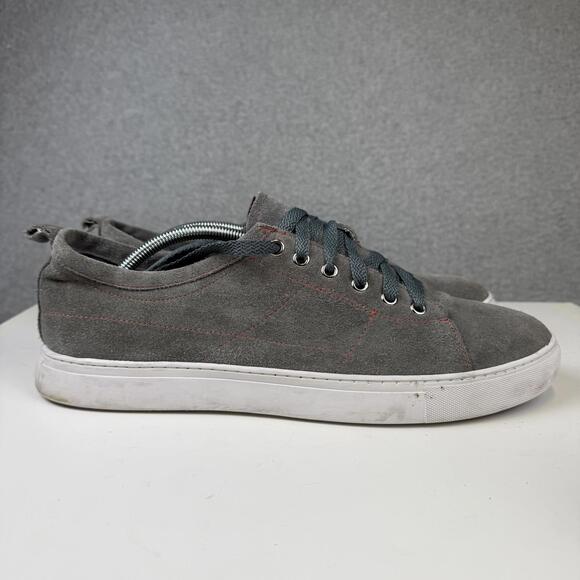 Robert Graham Men's Size 11.5 Grey Suede Low Top Suede Fashion Sneakers